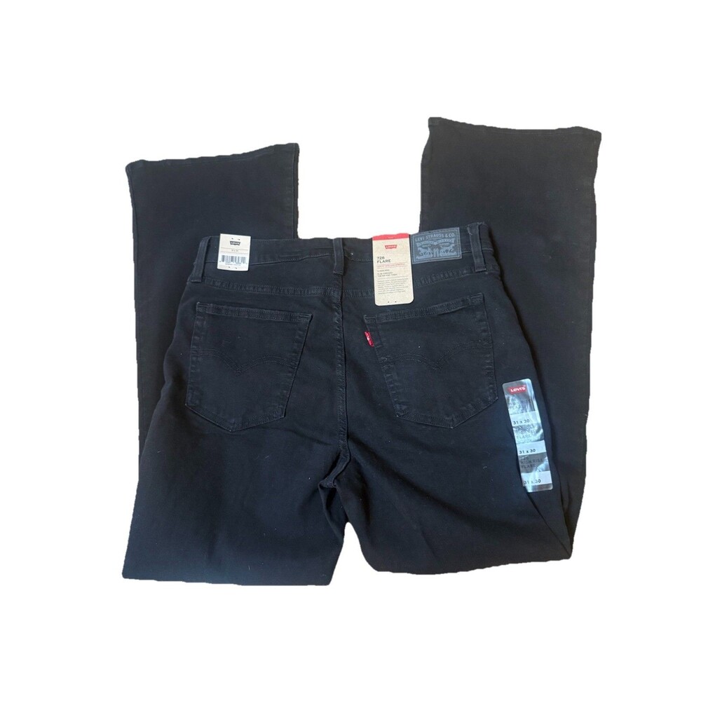 Levi's 726 High Rise Flare Jeans Women's size 31x30 Black Jeans NWT
